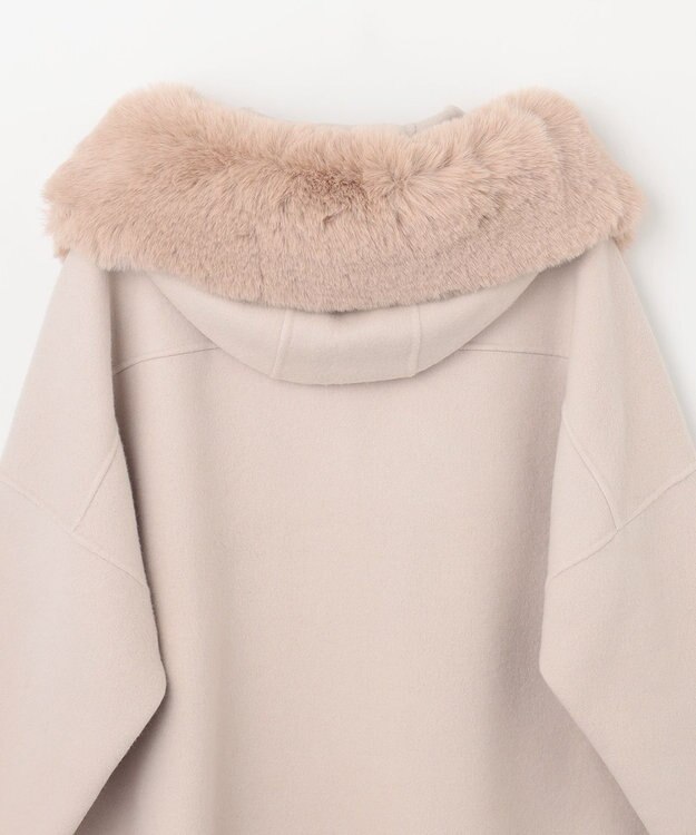 GRACE CONTINENTAL フードファーリバーポンチョ ベージュ