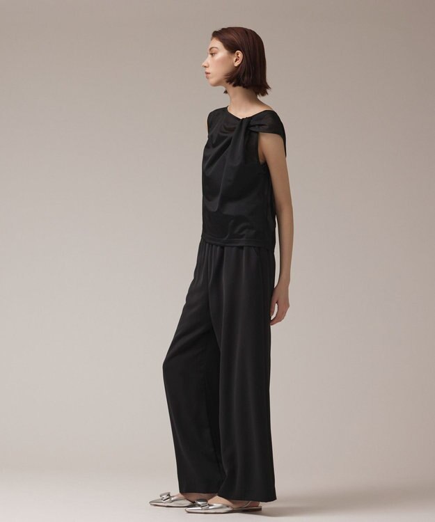 GRACE CONTINENTAL オーガンドレープトップ ブラック