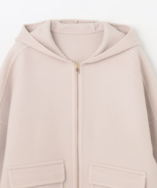 GRACE CONTINENTAL フードファーリバーポンチョ ベージュ