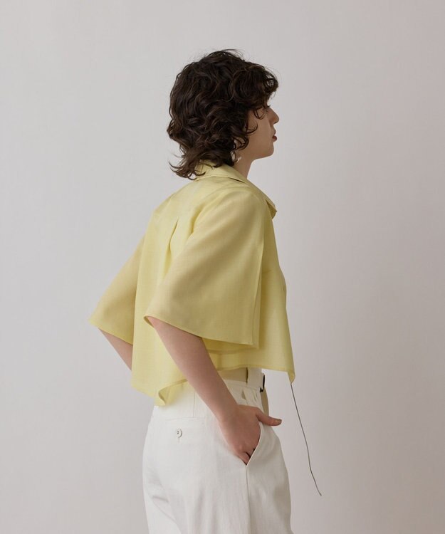 GRACE CONTINENTAL フレアスリーブシャツ イエロー