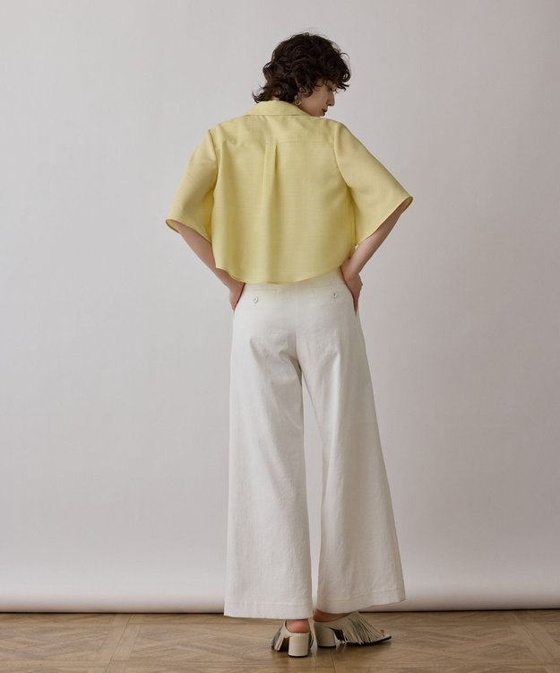 GRACE CONTINENTAL フレアスリーブシャツ イエロー