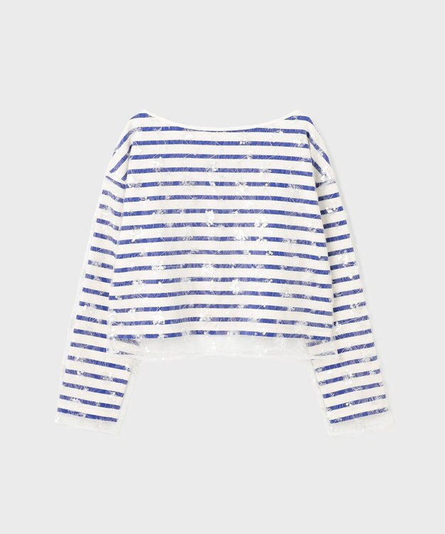 GRACE CONTINENTAL バスクボーダートップ ブルー