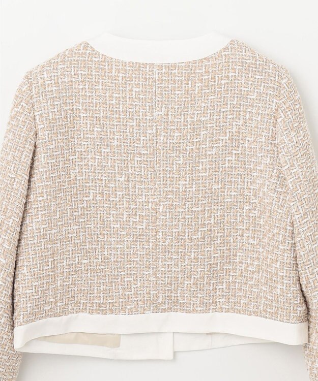 GRACE CONTINENTAL ツイードトリミングジャケット ベージュ