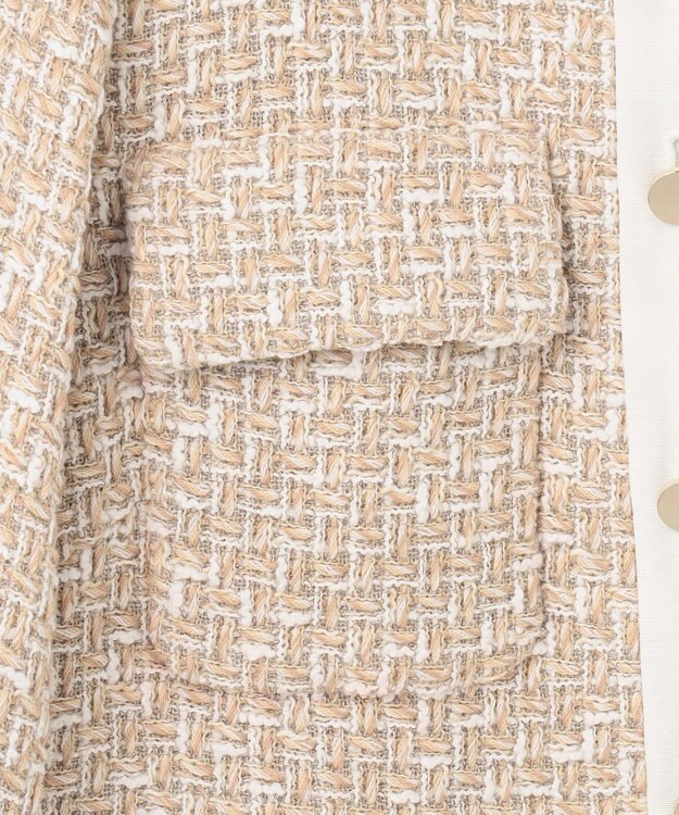 GRACE CONTINENTAL ツイードトリミングジャケット ベージュ