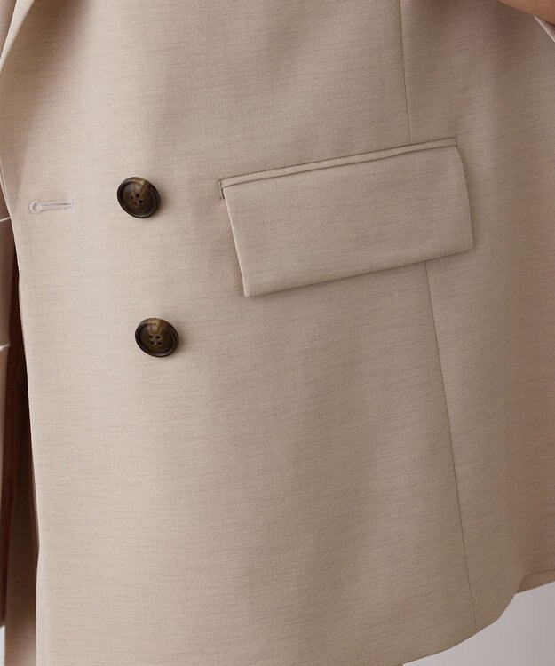 GRACE CONTINENTAL スラブストレッチテーラージャケット ベージュ