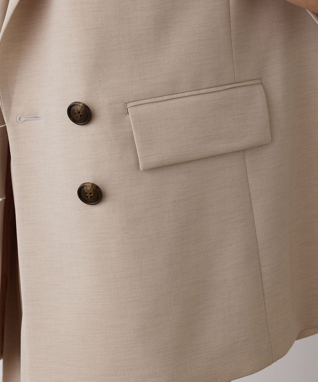 GRACE CONTINENTAL スラブストレッチテーラージャケット ベージュ