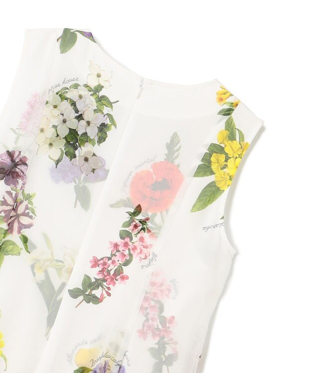 GRACE CONTINENTAL ボタニカルレイヤードワンピース ホワイト