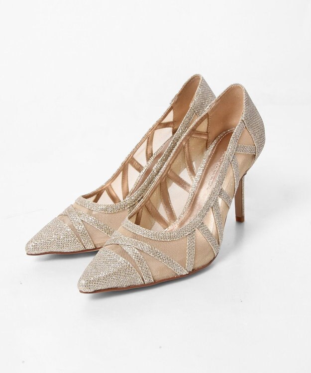 GRACE CONTINENTAL カットワークパンプス 訳アリ！GRACE CONTINENTAL ORSカットワークパンプス ゴールド