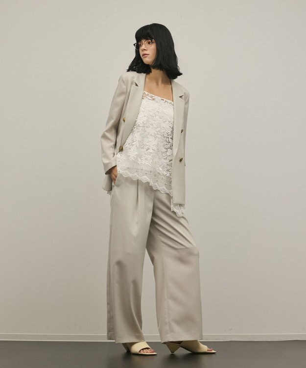 GRACE CONTINENTAL バックタックテーラードジャケット ベージュ