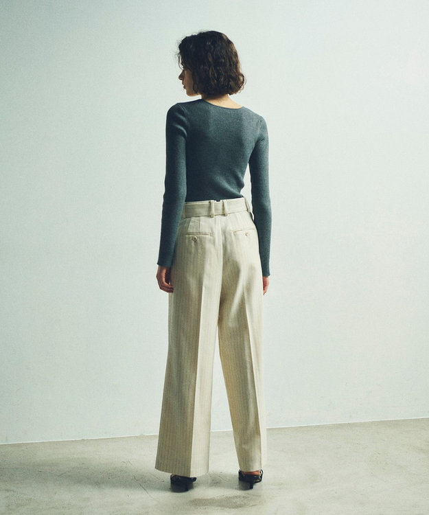 ピンストライプクロスオーバーパンツ JOURNAL STANDARD LUXE（ジャーナルスタンダード ラックス）の