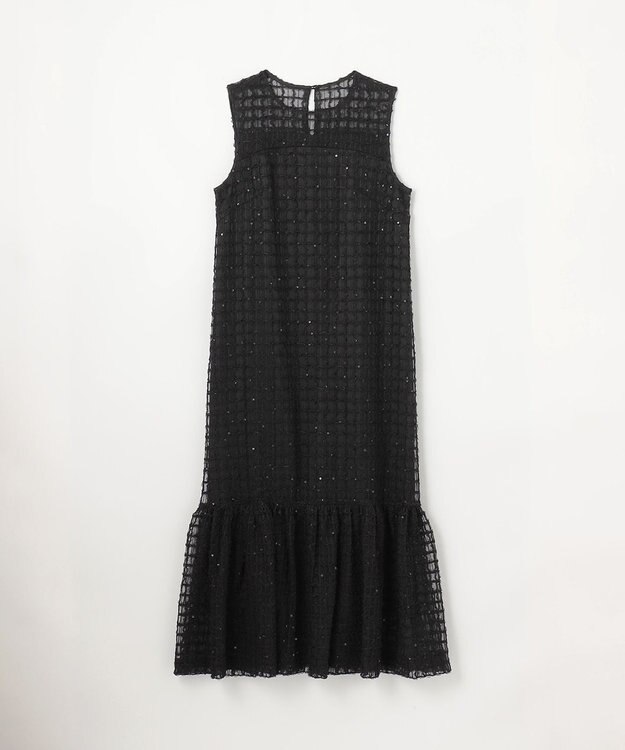 GRACE CONTINENTAL チュールチェックワンピース ブラック