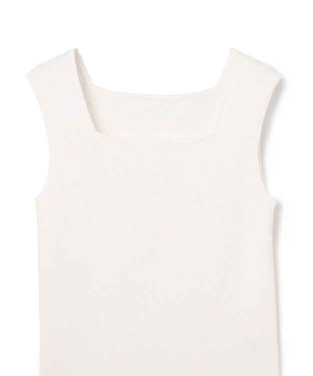 GRACE CONTINENTAL スクエアリブニットトップ ホワイト