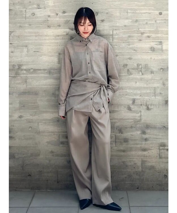 GRACE CONTINENTAL ストール付シャツ ベージュ