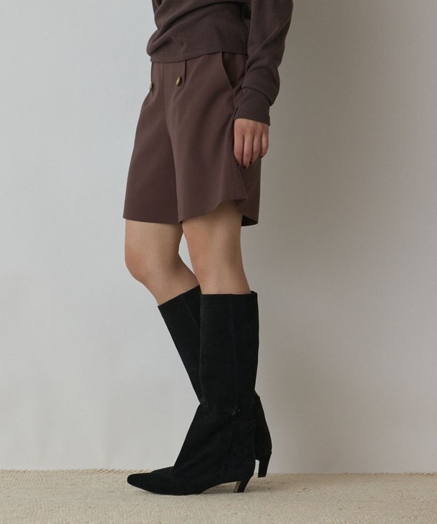 GRACE CONTINENTAL ダブルボタンショートパンツ ブラウン