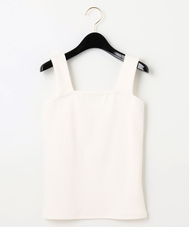 GRACE CONTINENTAL テレコノースリーブトップ ホワイト