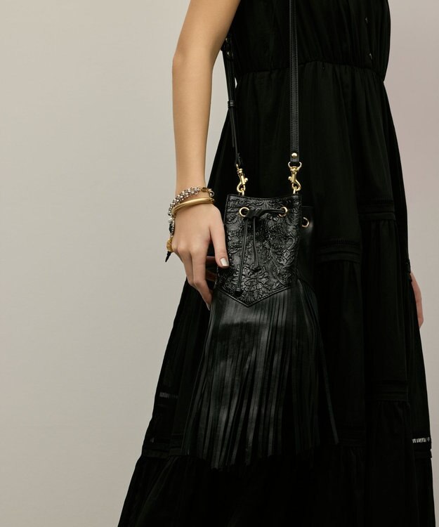 GRACE CONTINENTAL FringeBag ブラック