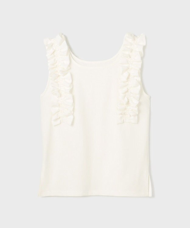 GRACE CONTINENTAL フリルカットトップ ホワイト