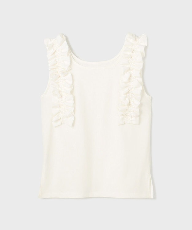 GRACE CONTINENTAL フリルカットトップ ホワイト