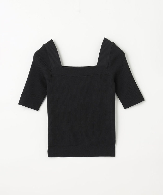 GRACE CONTINENTAL スクエアーネックトップ ブラック