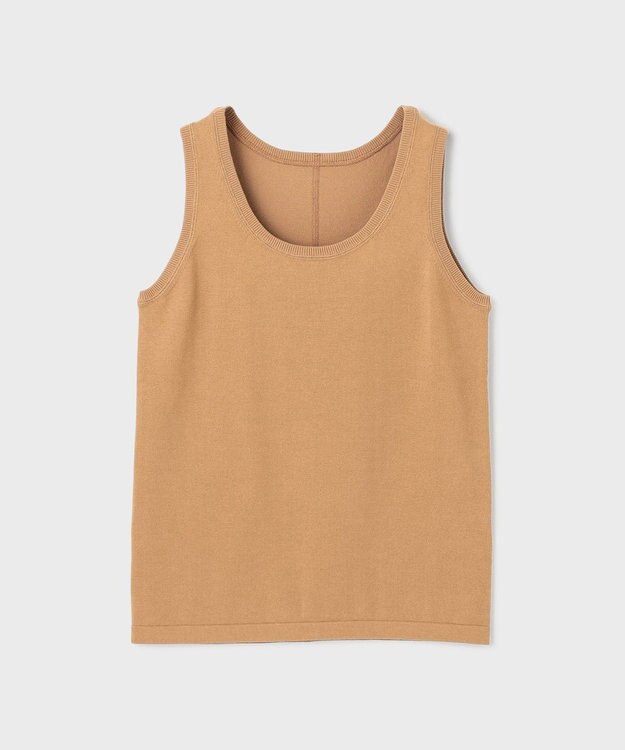 GRACE CONTINENTAL クルーニットトップ キャメル