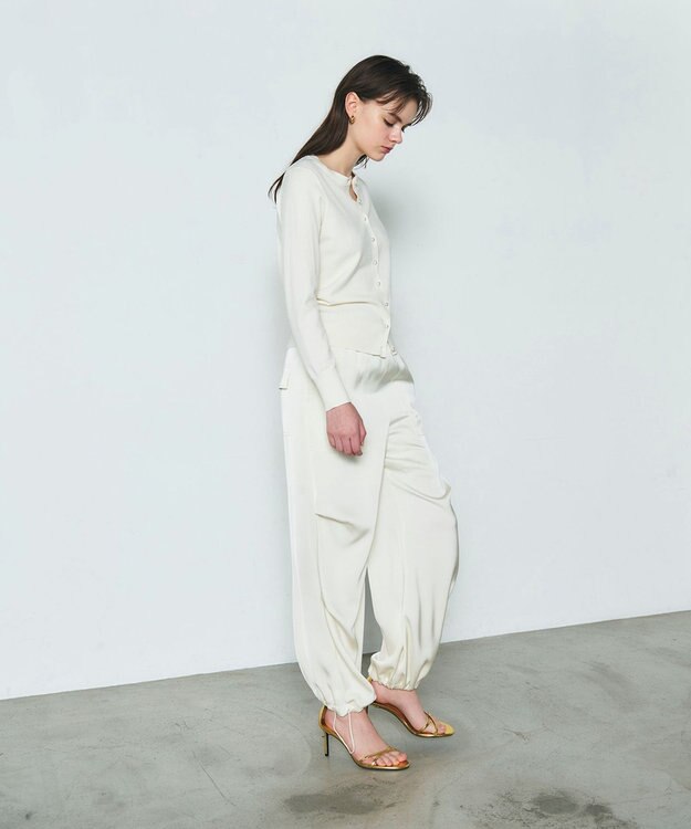 GRACE CONTINENTAL クルーニットカーディガン ホワイト