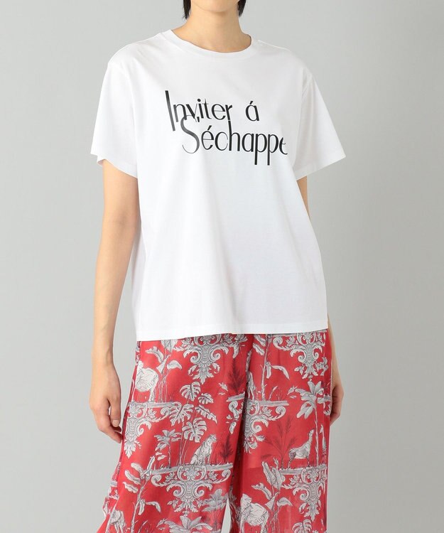 GRACE CONTINENTAL ルーズロゴTシャツ ホワイト