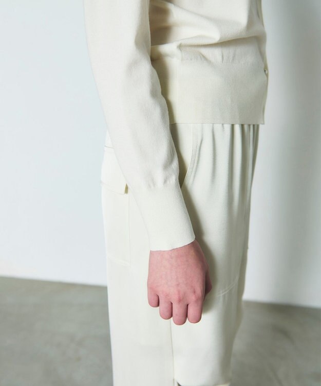 GRACE CONTINENTAL クルーニットカーディガン ホワイト