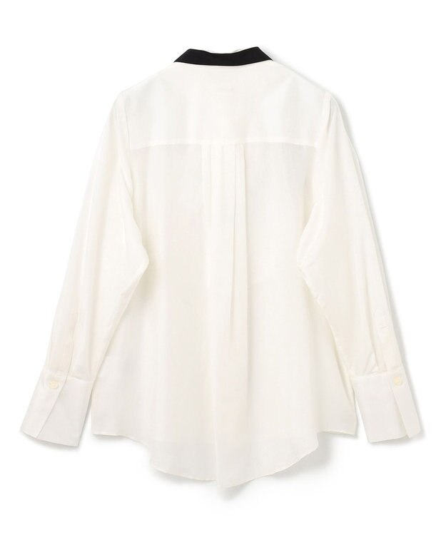 GRACE CONTINENTAL シルクコンビドレスシャツ ホワイト