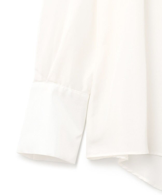 GRACE CONTINENTAL シルクコンビドレスシャツ ホワイト