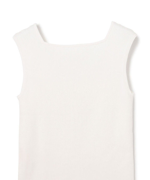 GRACE CONTINENTAL スクエアリブニットトップ ホワイト