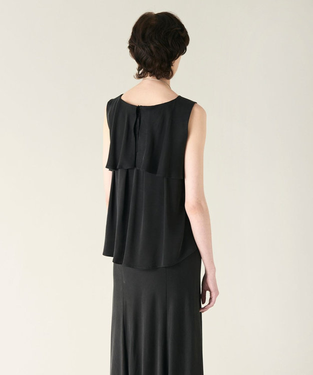 GRACE CONTINENTAL キュプラサテントップ ブラック