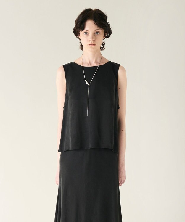 GRACE CONTINENTAL キュプラサテントップ ブラック