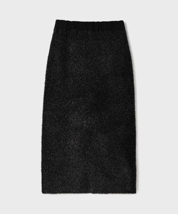 GRACE CONTINENTAL フェザーヤーンシャイニースカート ブラック