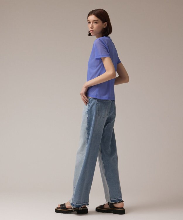 GRACE CONTINENTAL シアーカットトップ ブルー