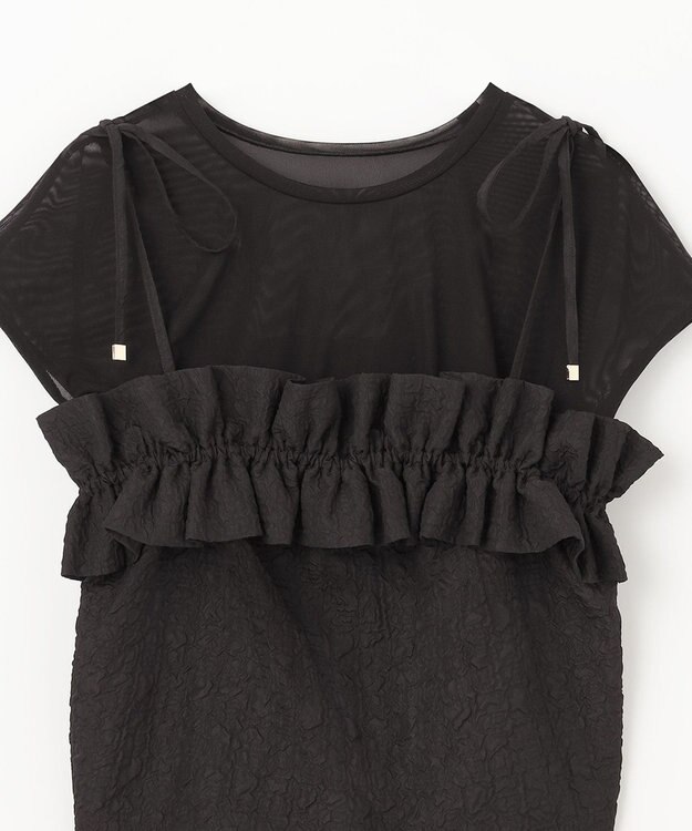 GRACE CONTINENTAL ビスチェチュールトップ ブラック