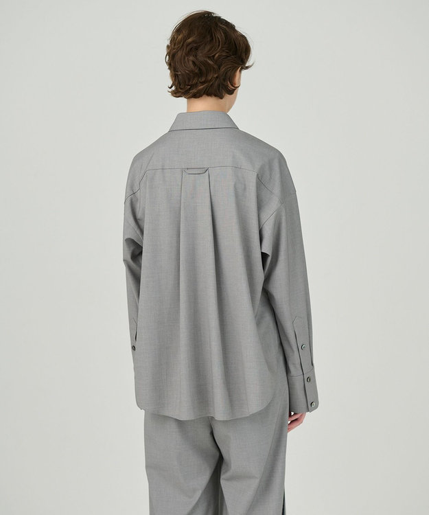 GRACE CONTINENTAL ポケット付オーバーシャツ グレー