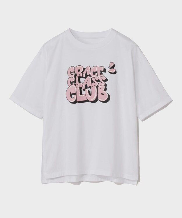 GRACE CONTINENTAL グラフィティプリントTシャツ ホワイト