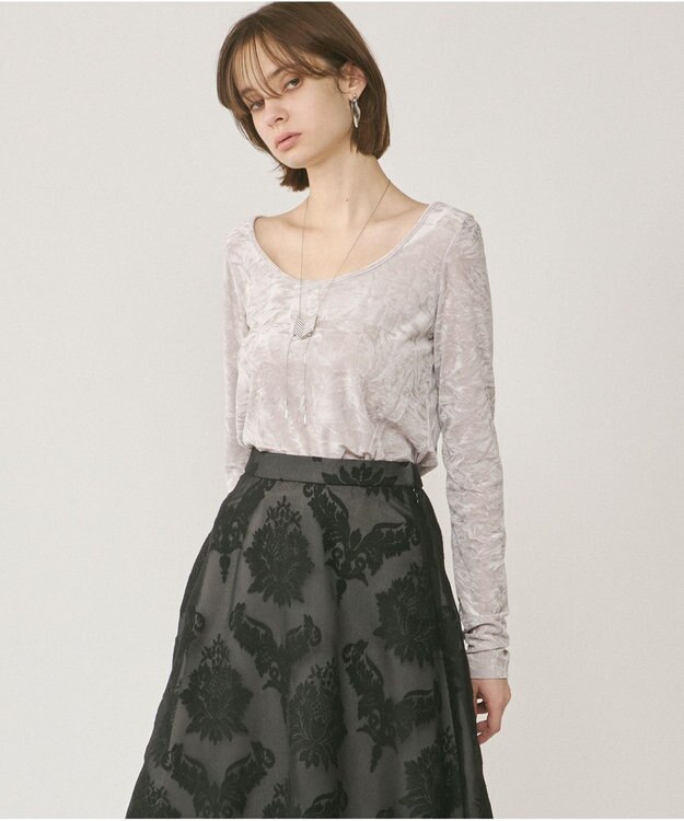 GRACE CONTINENTAL Vシルエットネックレス シルバー