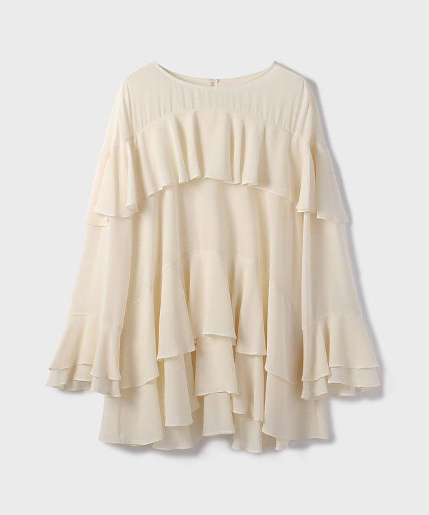 GRACE CONTINENTAL シフォンフリルブラウス キナリ