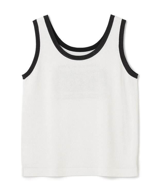 GRACE CONTINENTAL ラメニットノースリーブ ホワイト