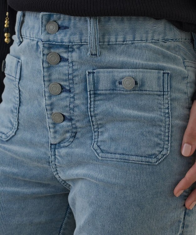 GRACE CONTINENTAL コーデュロイフレアパンツ ブルー