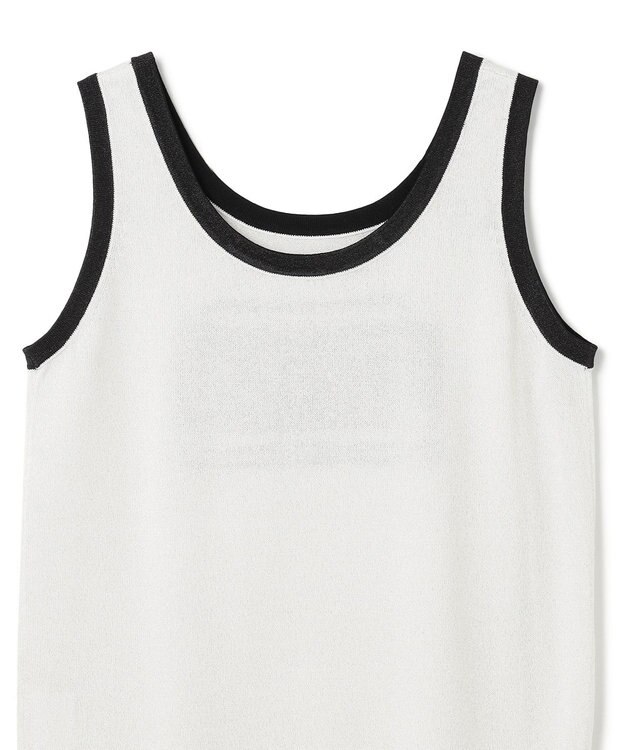 GRACE CONTINENTAL ラメニットノースリーブ ホワイト