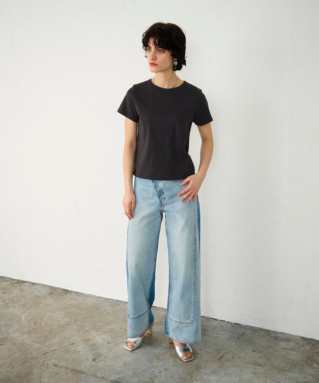 GRACE CONTINENTAL フライスコンパクトトップ チャコール