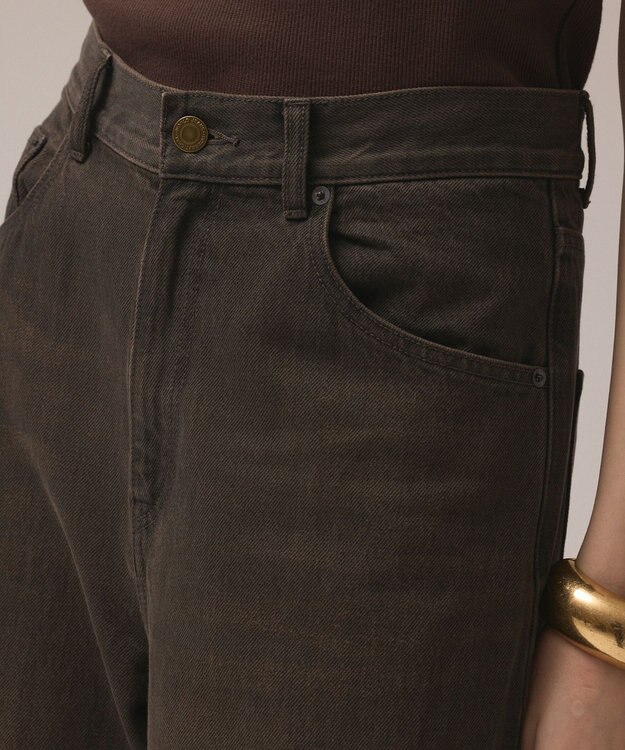 GRACE CONTINENTAL バギーデニムパンツ ブラウン