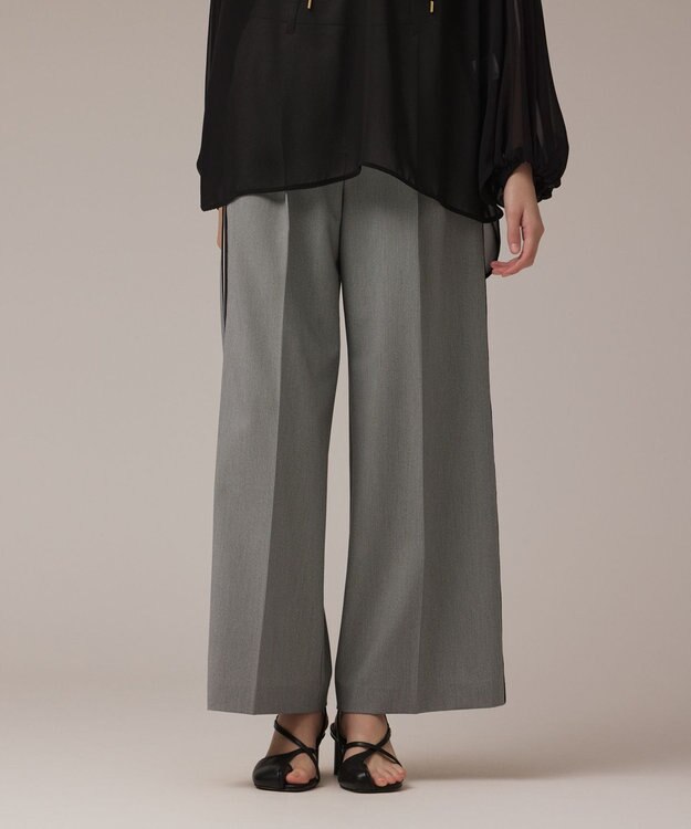 GRACE CONTINENTAL サイドラインパンツ グレー