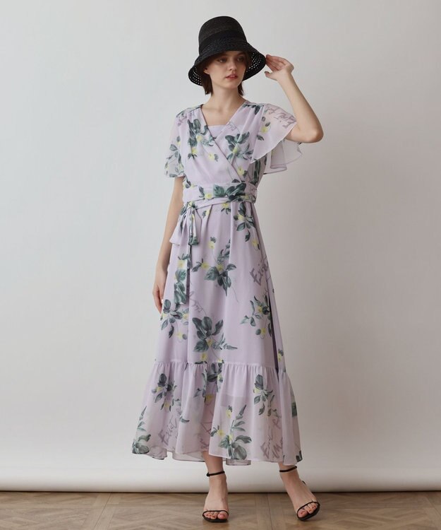 GRACE CONTINENTAL プリントセパレートワンピース パープル