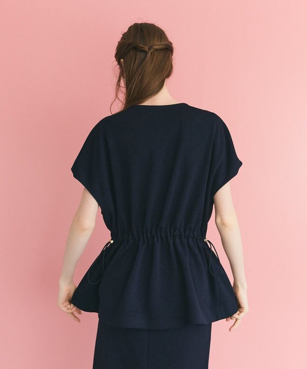 GRACE CONTINENTAL ダブルクロスジャージトップ ネイビー