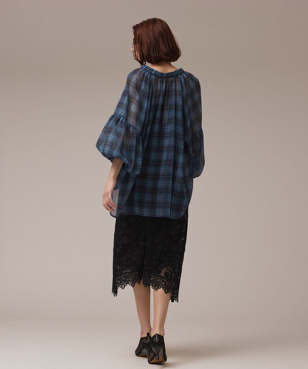 GRACE CONTINENTAL フロッキーレーススカート ブラック