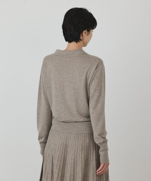 GRACE CONTINENTAL プリーツニットワンピース ベージュ