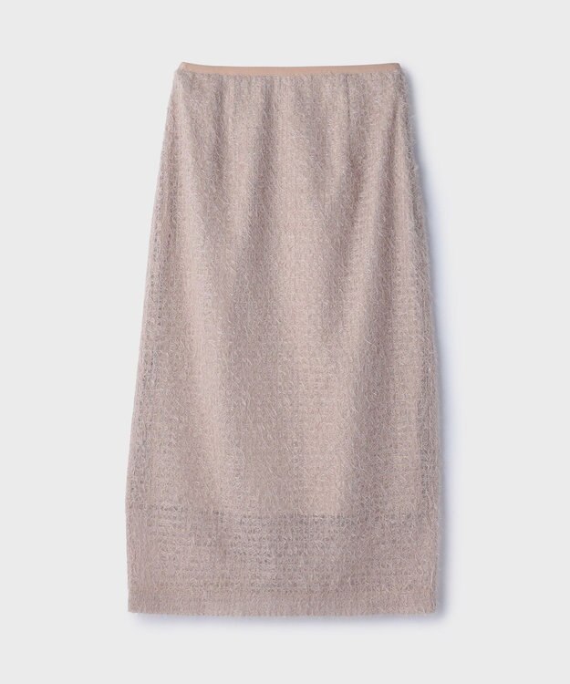 GRACE CONTINENTAL チュールタイトスカート ベージュ